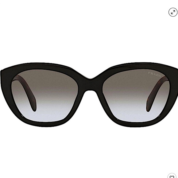 Prada PR 16XS 3890A7 Womens Cat-Eye Sunglasses Black 56mm - Picture 8 of 9